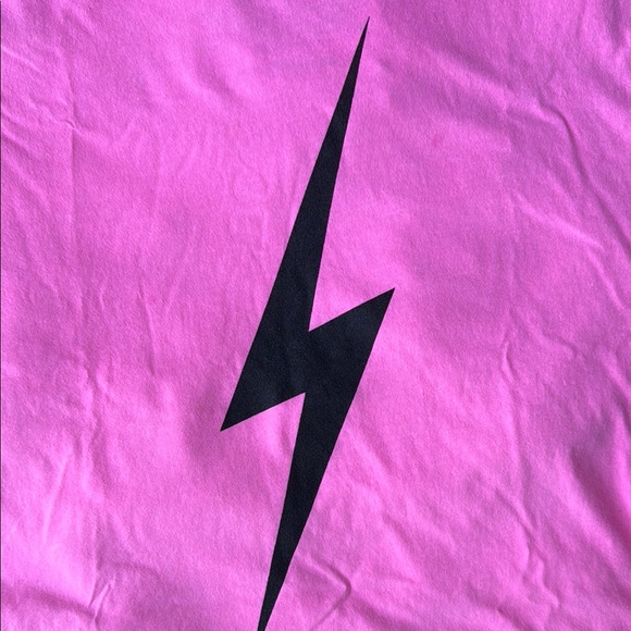 Aviator Nation Pink Lightning Bolt T-Shirt, size Medium - Picture 2 of 6